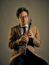 David Lukacs met zijn klarinet